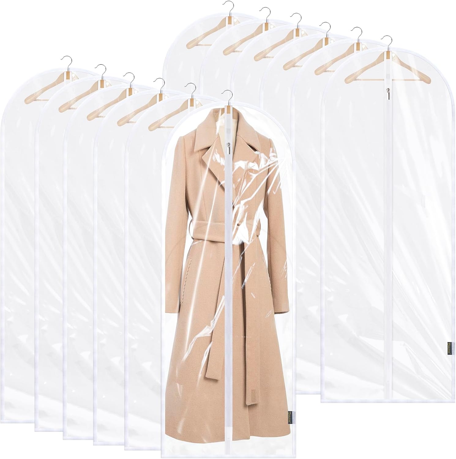BALEINE 60ft' Clear Garment Bags for Closet Clothes Storage