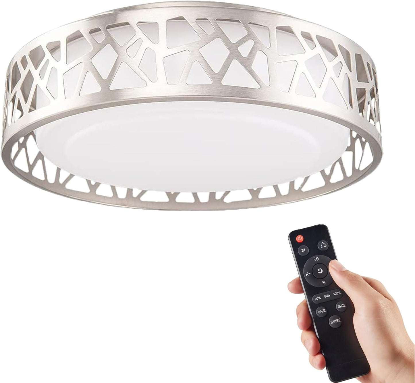 Flush Mount Ceiling Light Fixture with Remote Control for Home