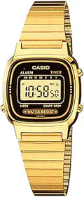 Casio Women's Vintage LA670WGA-1DF Gold-tone Digital Watch - Retro