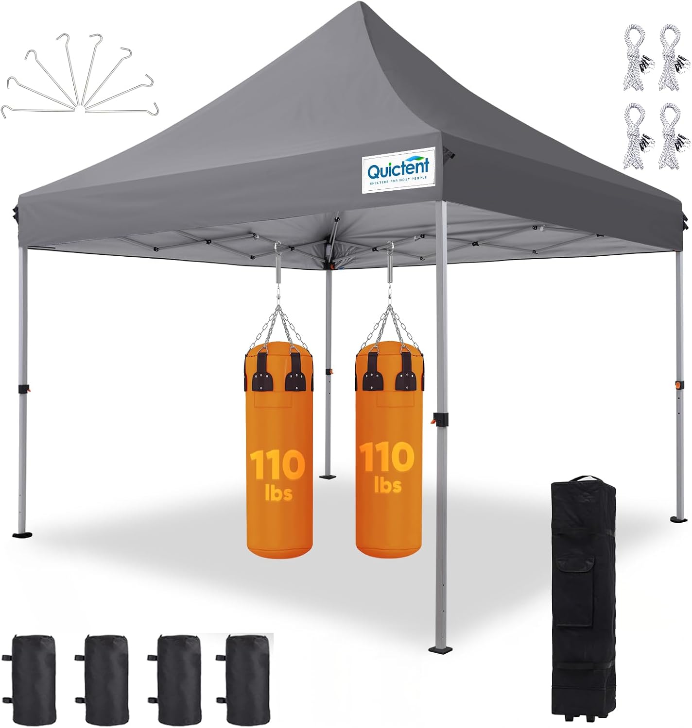 Quictent 10x10 Heavy Duty Pop Up Canopy Tent for Outdoor Use