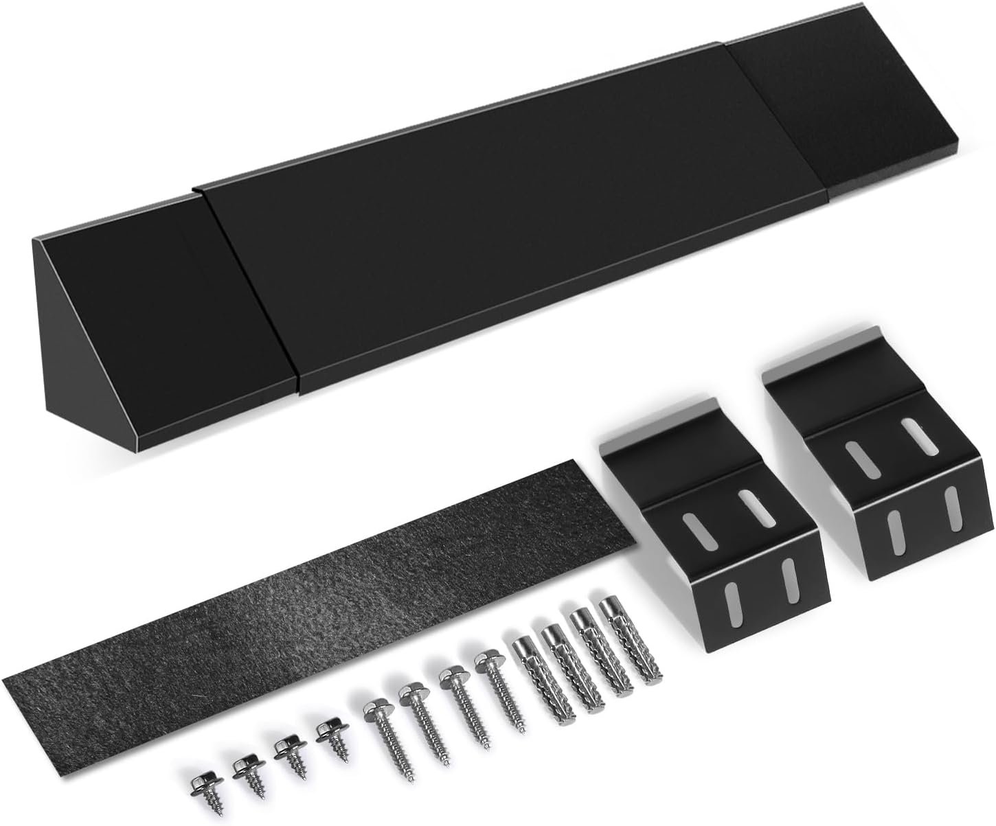 Black Adjustable Fireplace Hood for 28 to 48 in Fireplaces