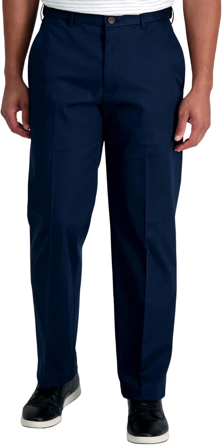 Haggar Men's Premium No Iron Khaki Classic Fit Casual Pant