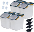 Large Flour Storage Container Bin 25lb - Airtight Rice & Grain