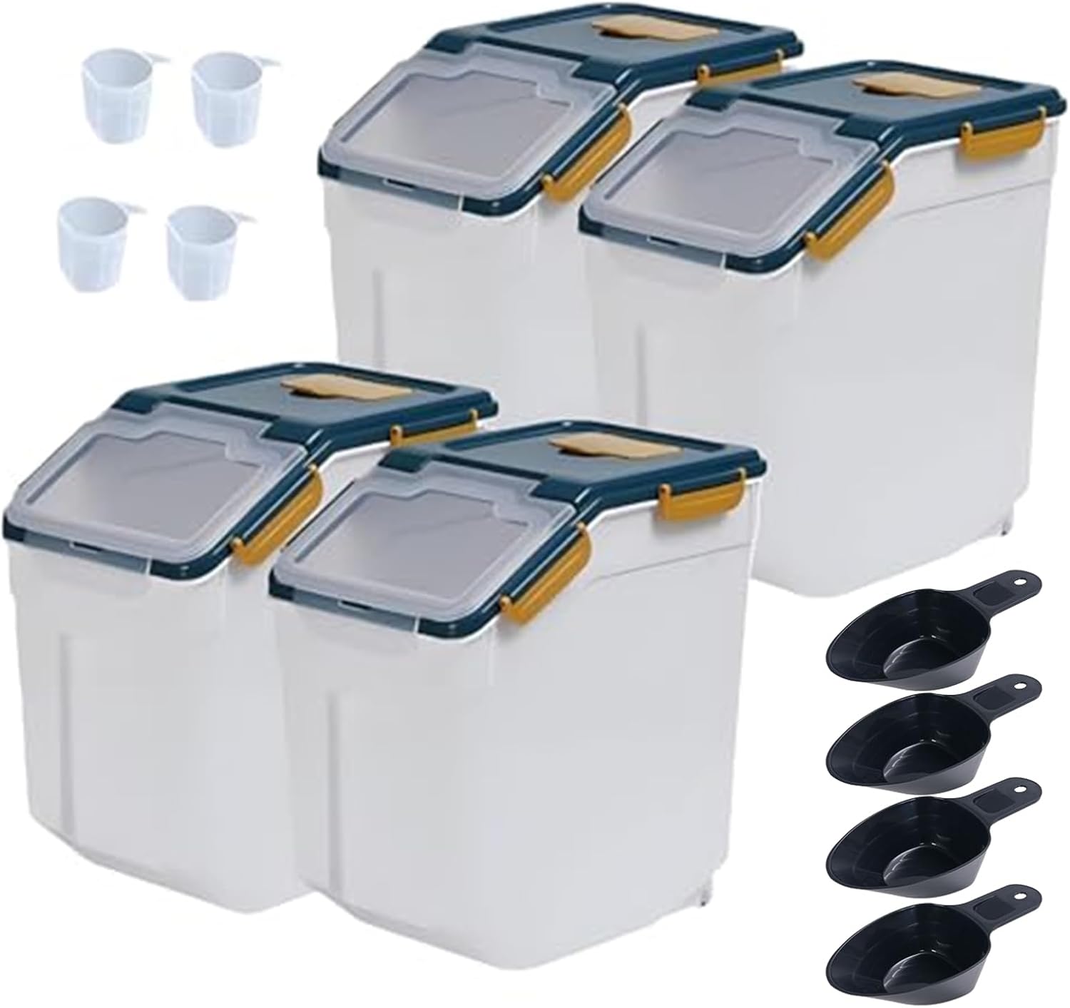 Large Flour Storage Container Bin with Airtight Seal and Wheels