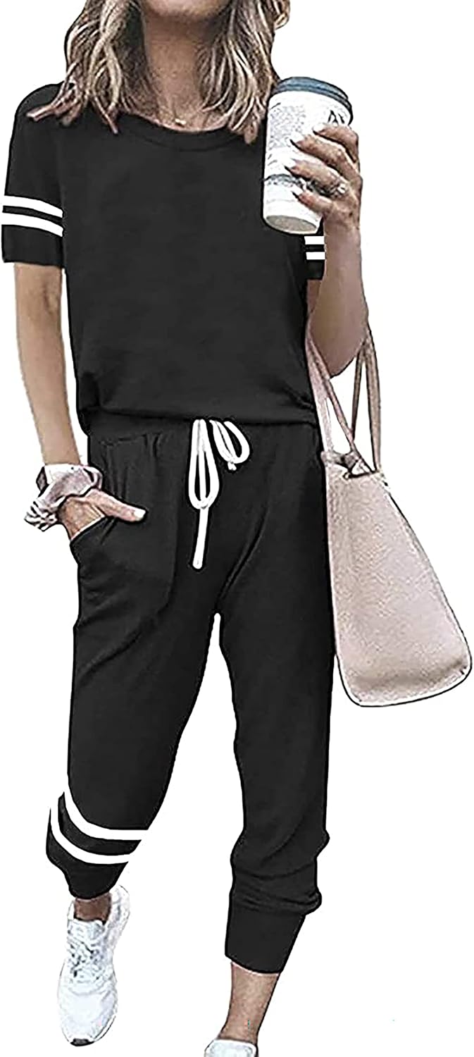 PRETTYGARDEN Women Summer Two Piece Outfits for Casual Wear