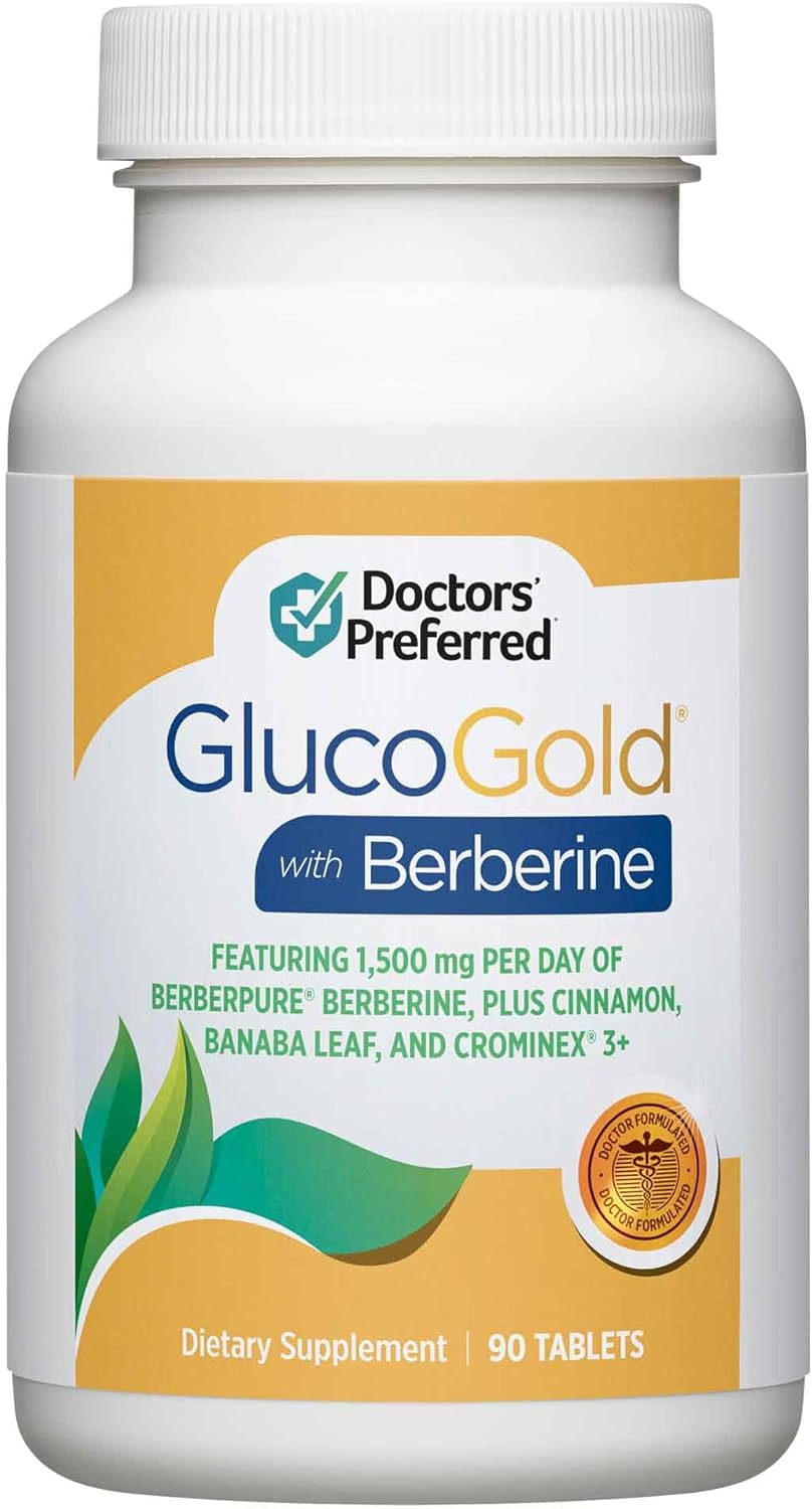 GlucoGold with Berberine, Cinnamon, Chromium & Banaba Leaf Extract