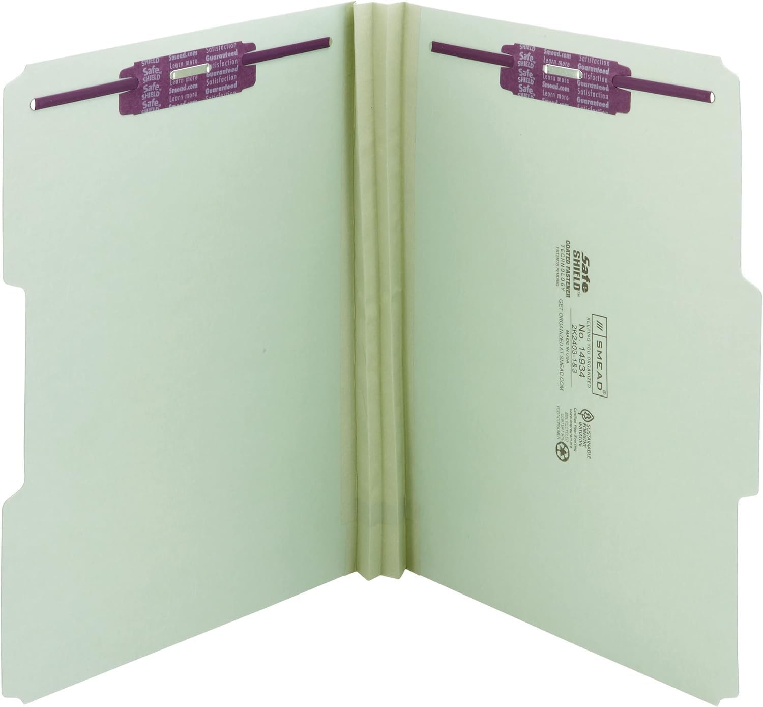 Smead Pressboard Fastener File Folder with SafeSHIELD Fasteners