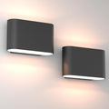 Aipsun Black Modern LED Wall Sconces Set of 2 for Home Decor
