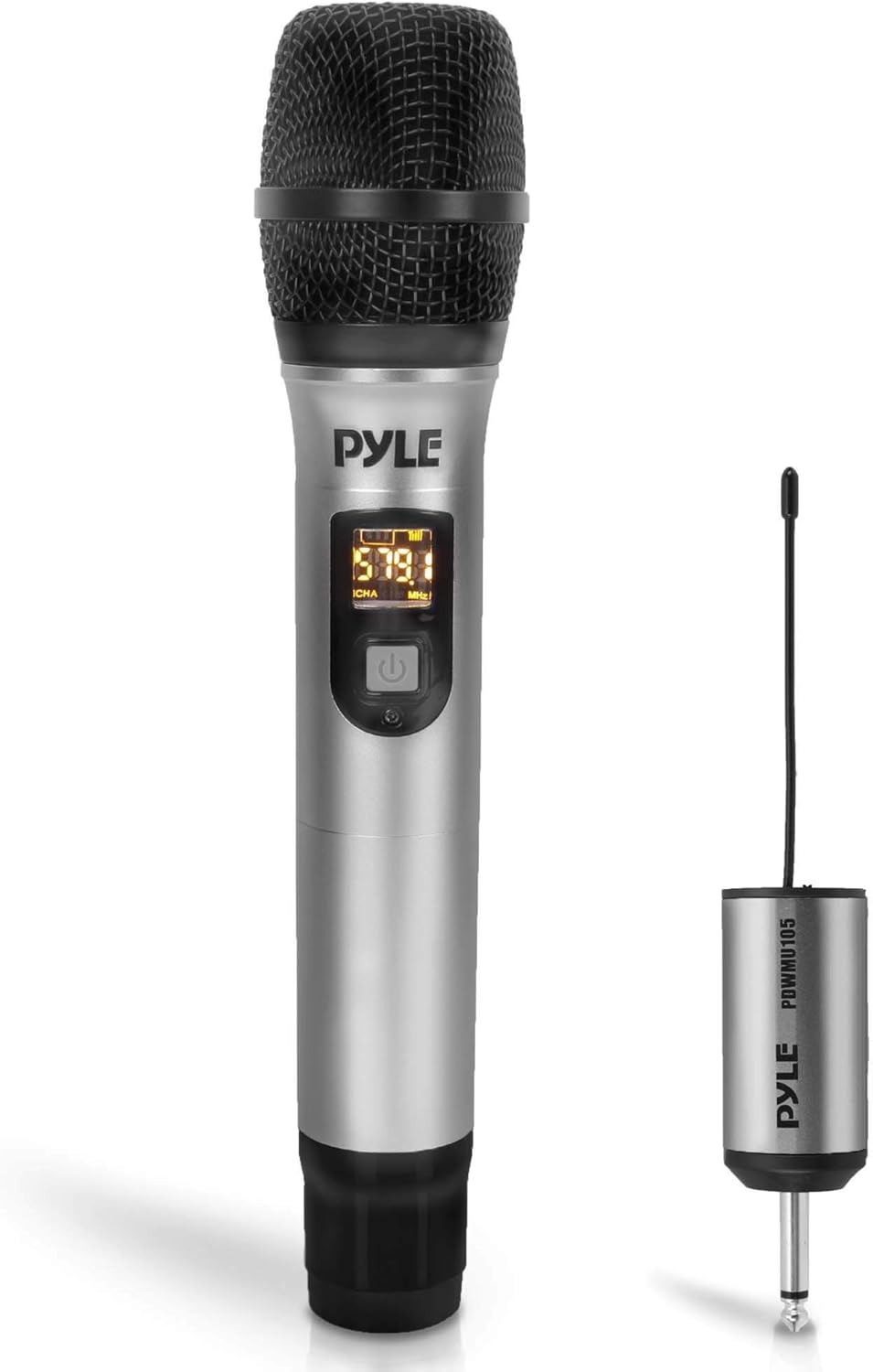 PYLE Portable UHF Wireless Microphone System for Karaoke Events