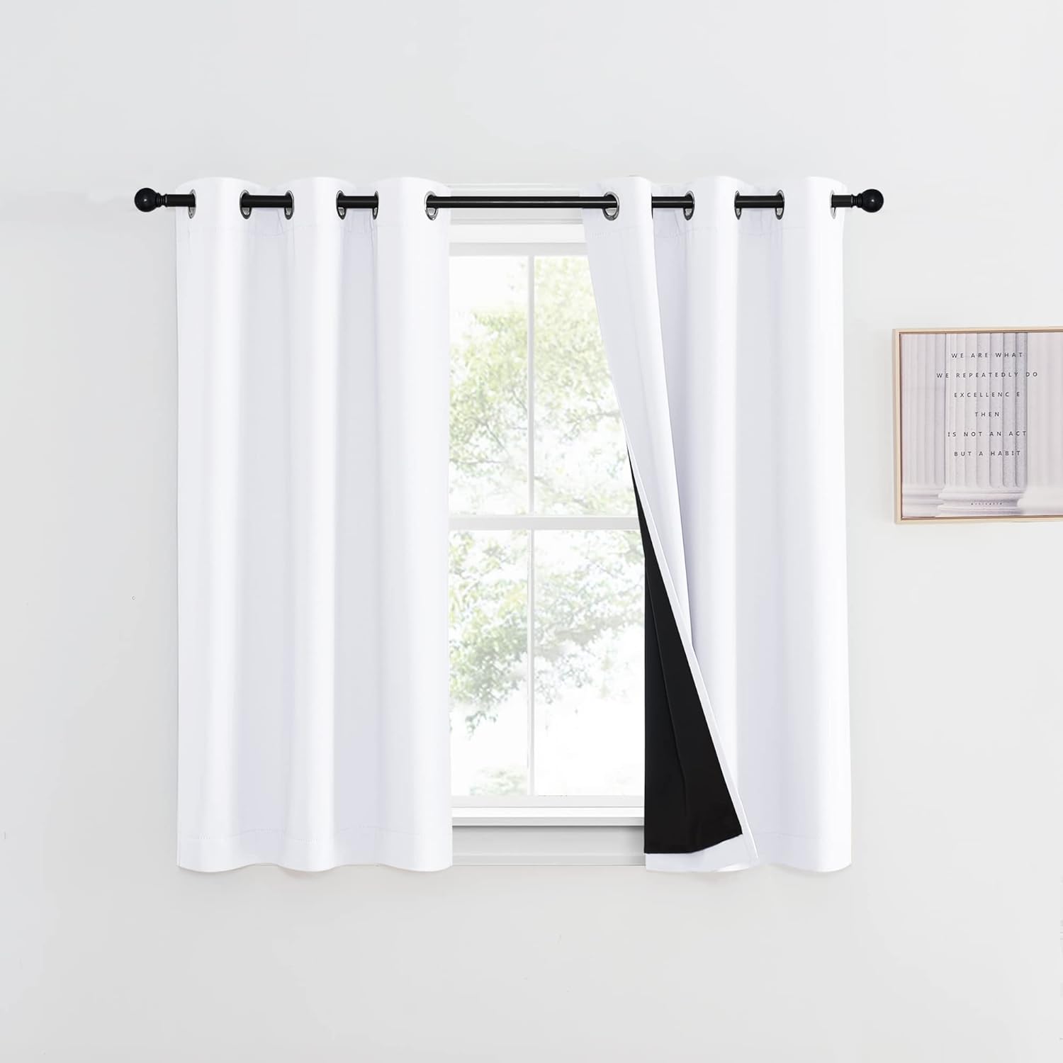 NICETOWN 100% Blackout Curtain for Small Windows