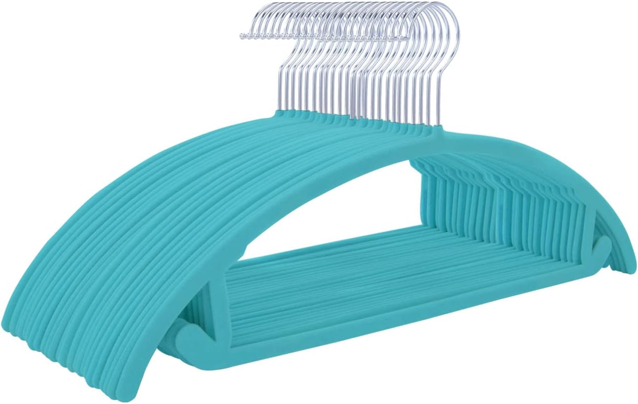 MIZGI Premium Velvet Hangers 50 Pack - Non Slip Heavy Duty Design