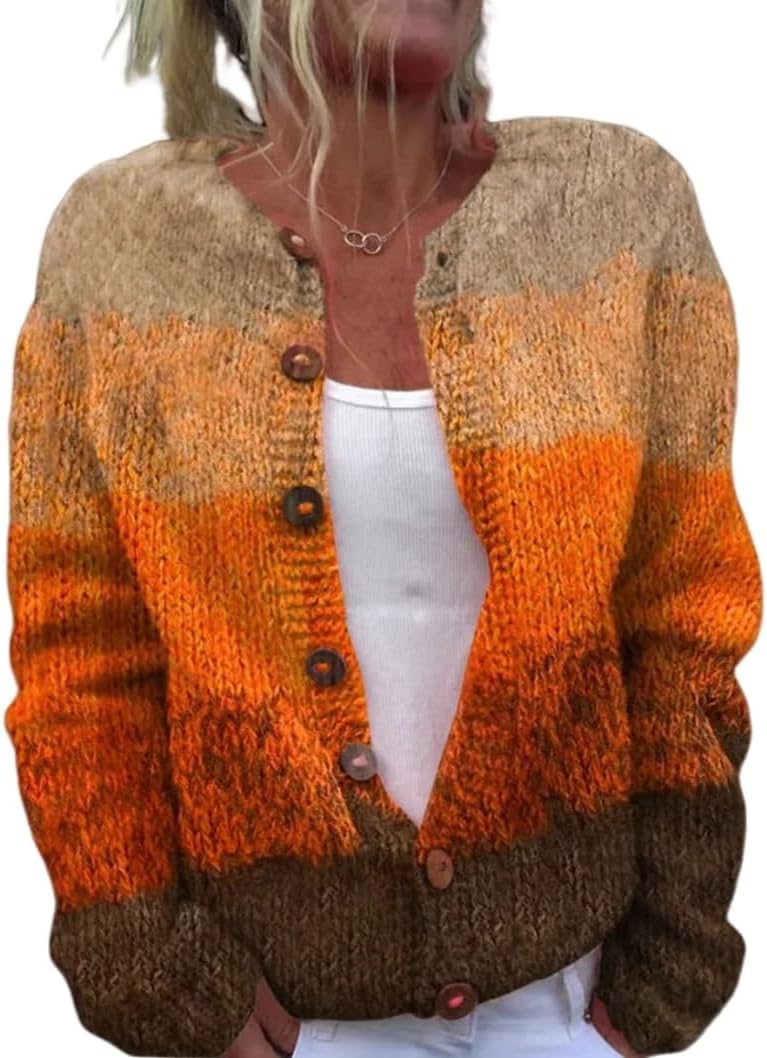 Women's Funny Fall Winter Animal Floral Cardigan Sweater