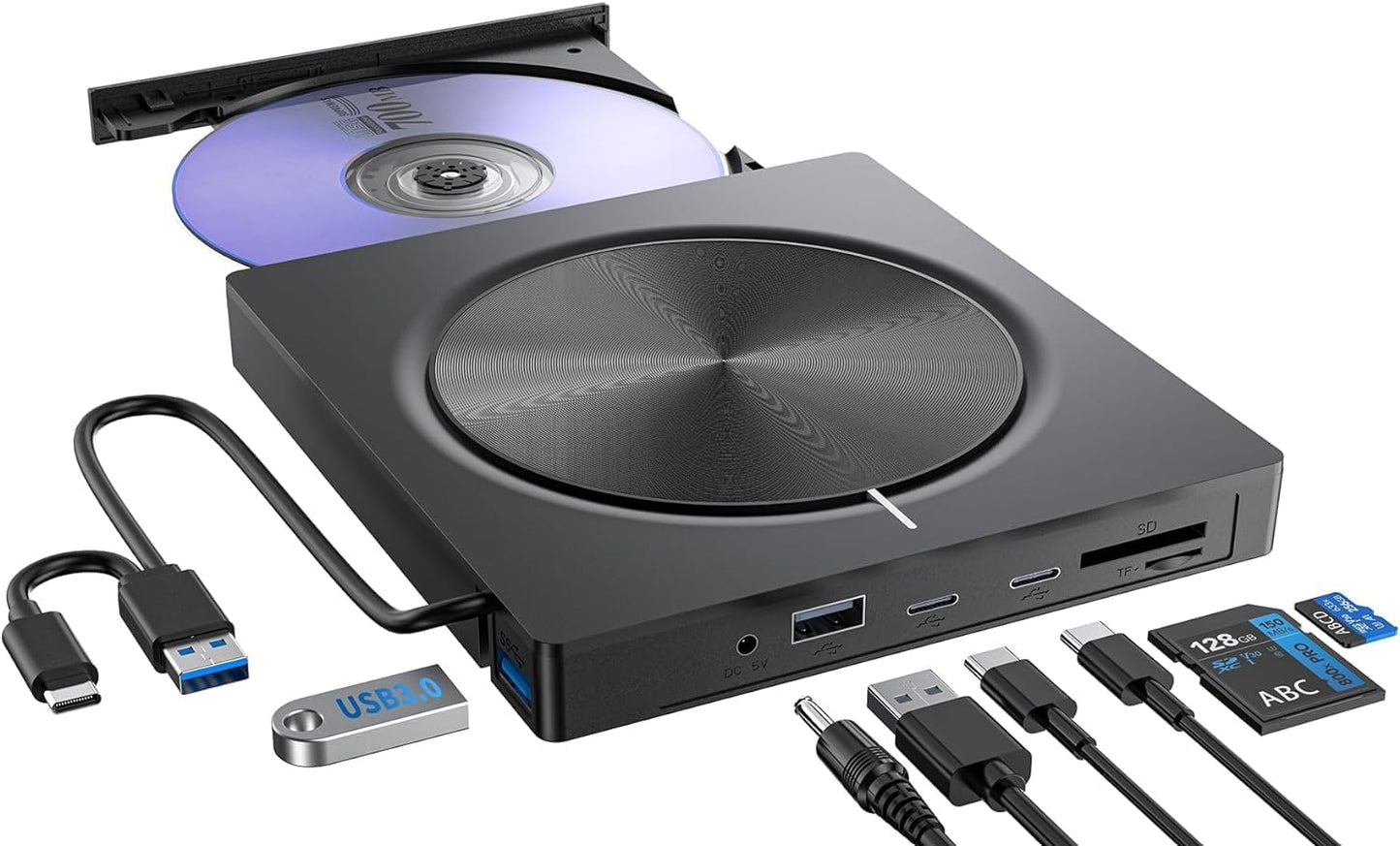 Ultra-fast USB 3.0 CD/DVD Drive for Laptop