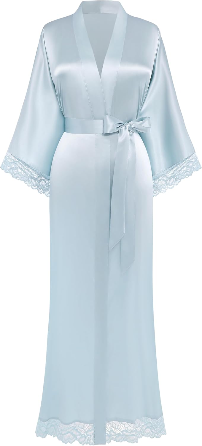 Satin Kimono Robe for Bridesmaids by BABEYOND - Elegant & Lightweight