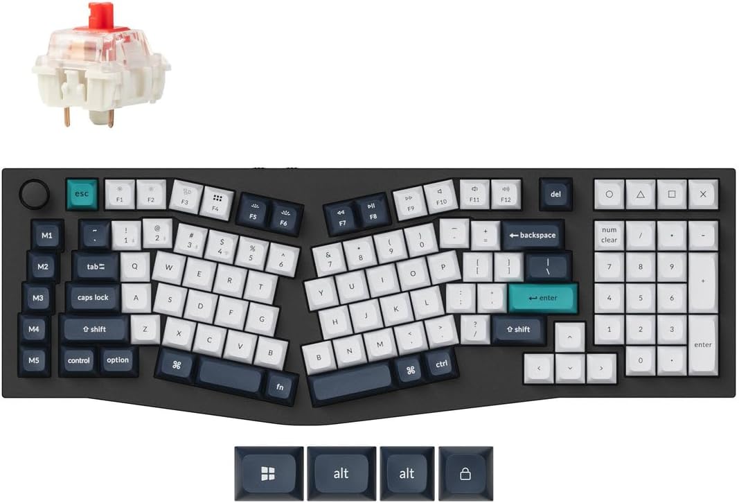 Custom Ergonomic Wireless Mechanical Keyboard with RGB Backlight