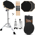 Drum Practice Pad Snare Drum Stand Set 12 in - Complete Practice Kit