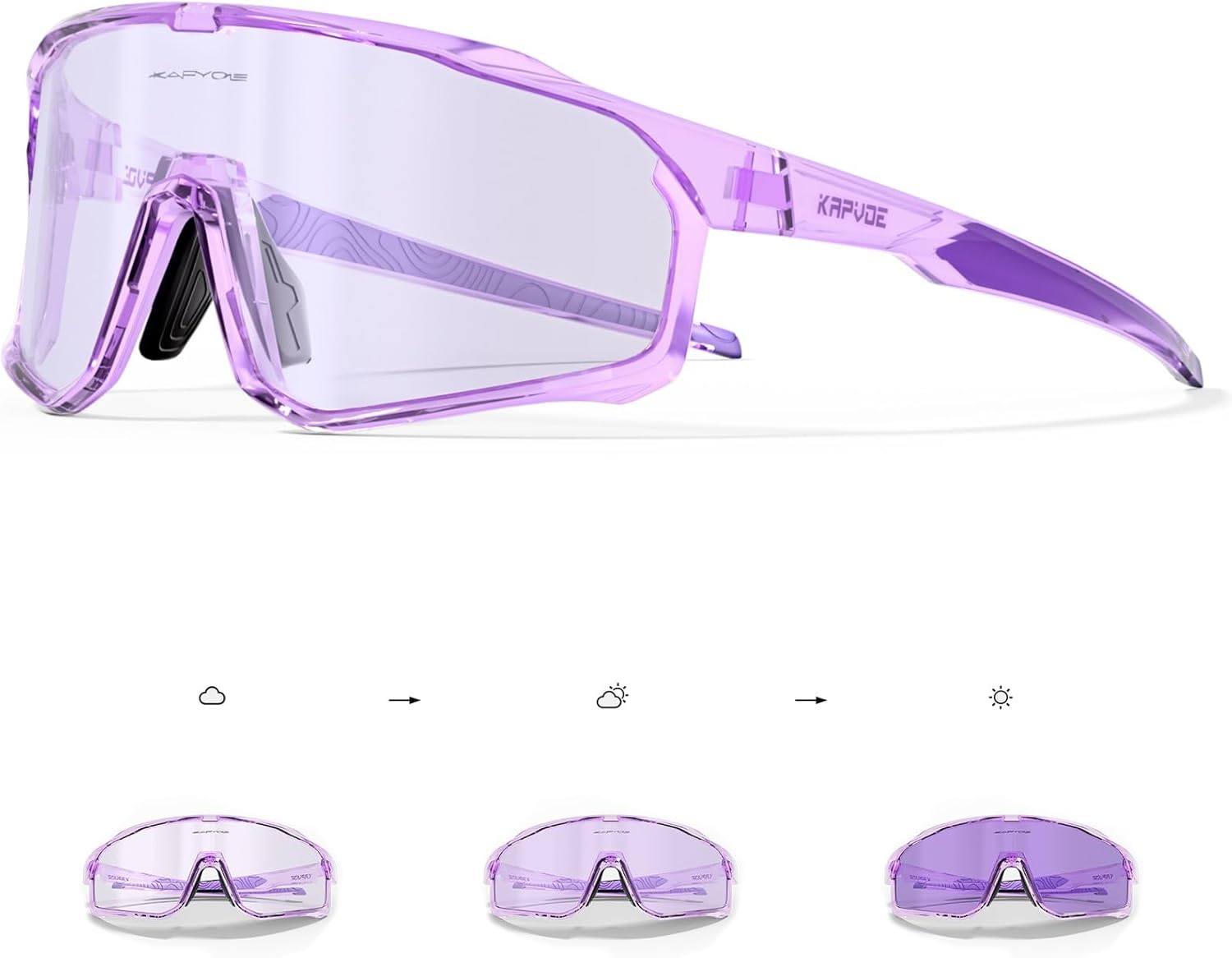 Photochromic Cycling Glasses for Men and Women - KAPVOE K93