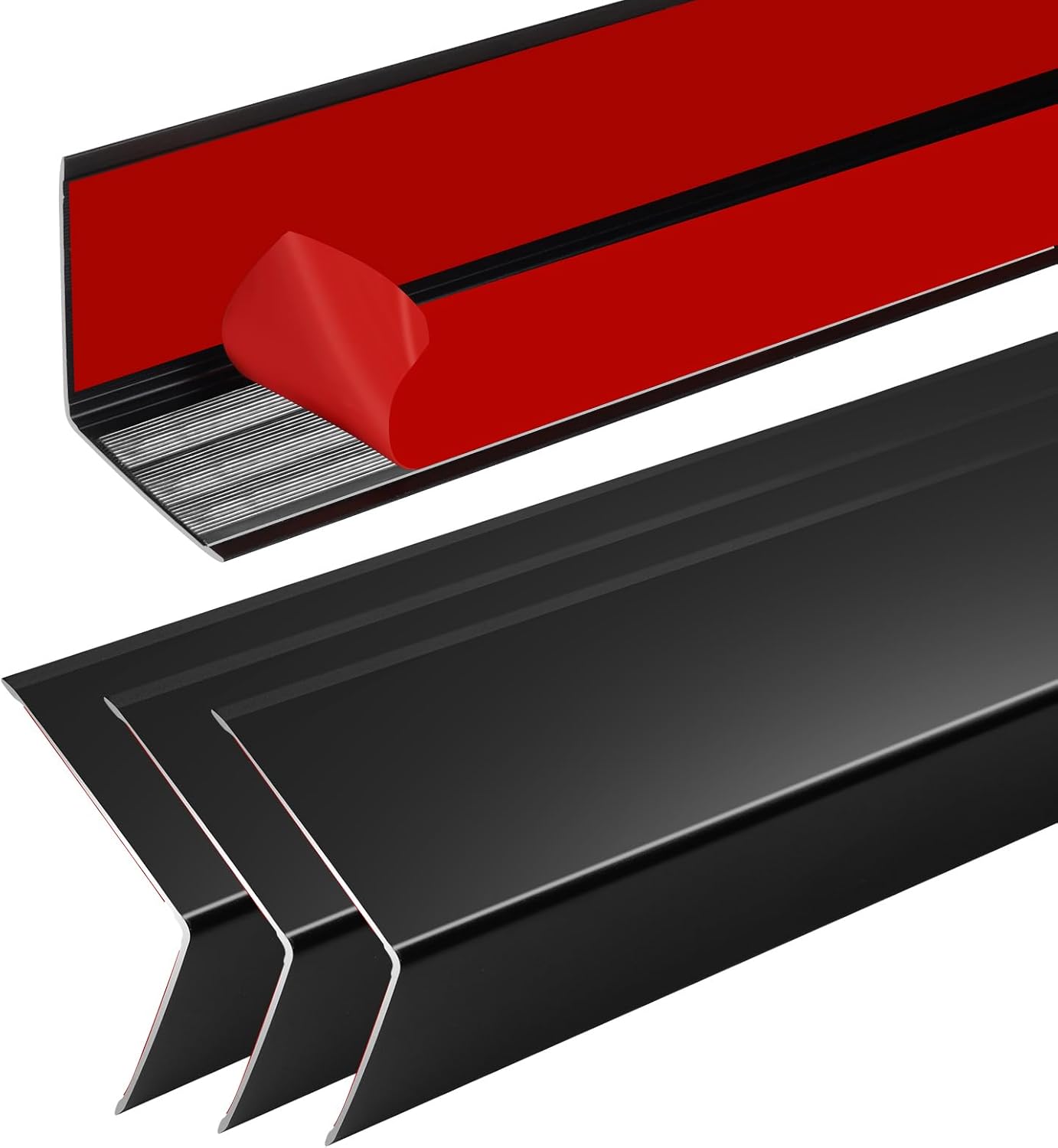 4Pcs 48in Black Metal Corner Protector for Walls and Furniture