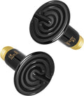 Ceramic Heat Emitter Reptile Heat Lamp Bulb 60W 2-Pack - No Light