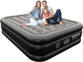 Queen Air Mattress with Built In Pump 16in Double Height - Portable