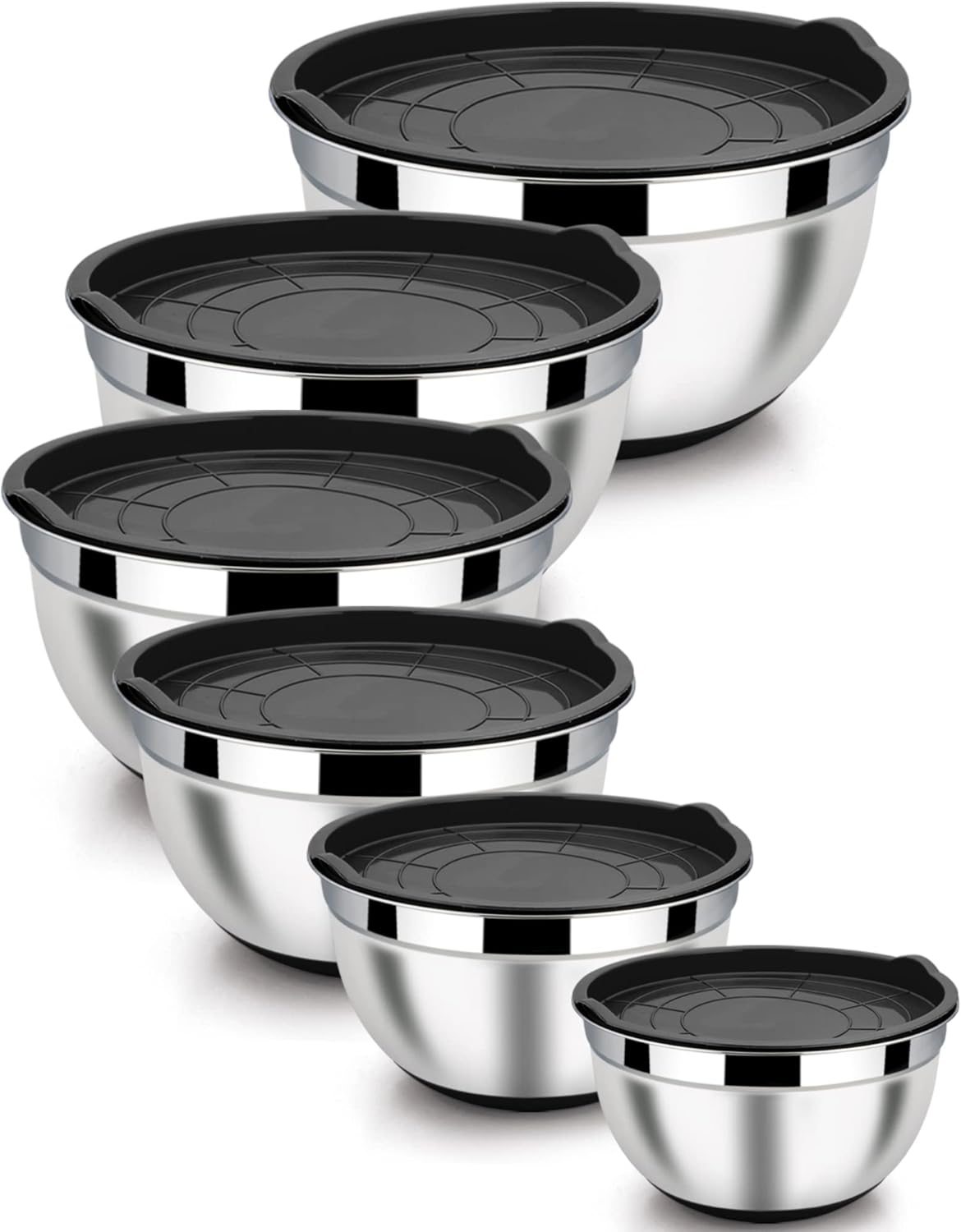 LIANYU Stainless Steel Nesting Mixing Bowls Set for Every Kitchen
