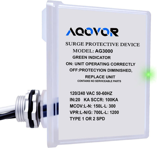 AG3000 HVAC Surge Protector with Triple Protection and Warranty
