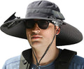 Solar Fan Hat Wide Brim Outdoor Fishing Hat - Solar Cooling with Dual