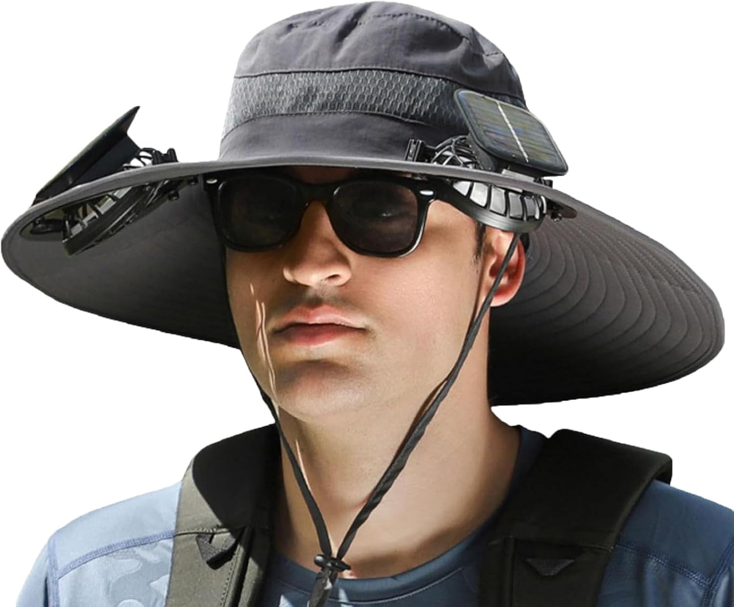 Solar Fan Hat with 2 Adjustable Fans for Outdoor Comfort