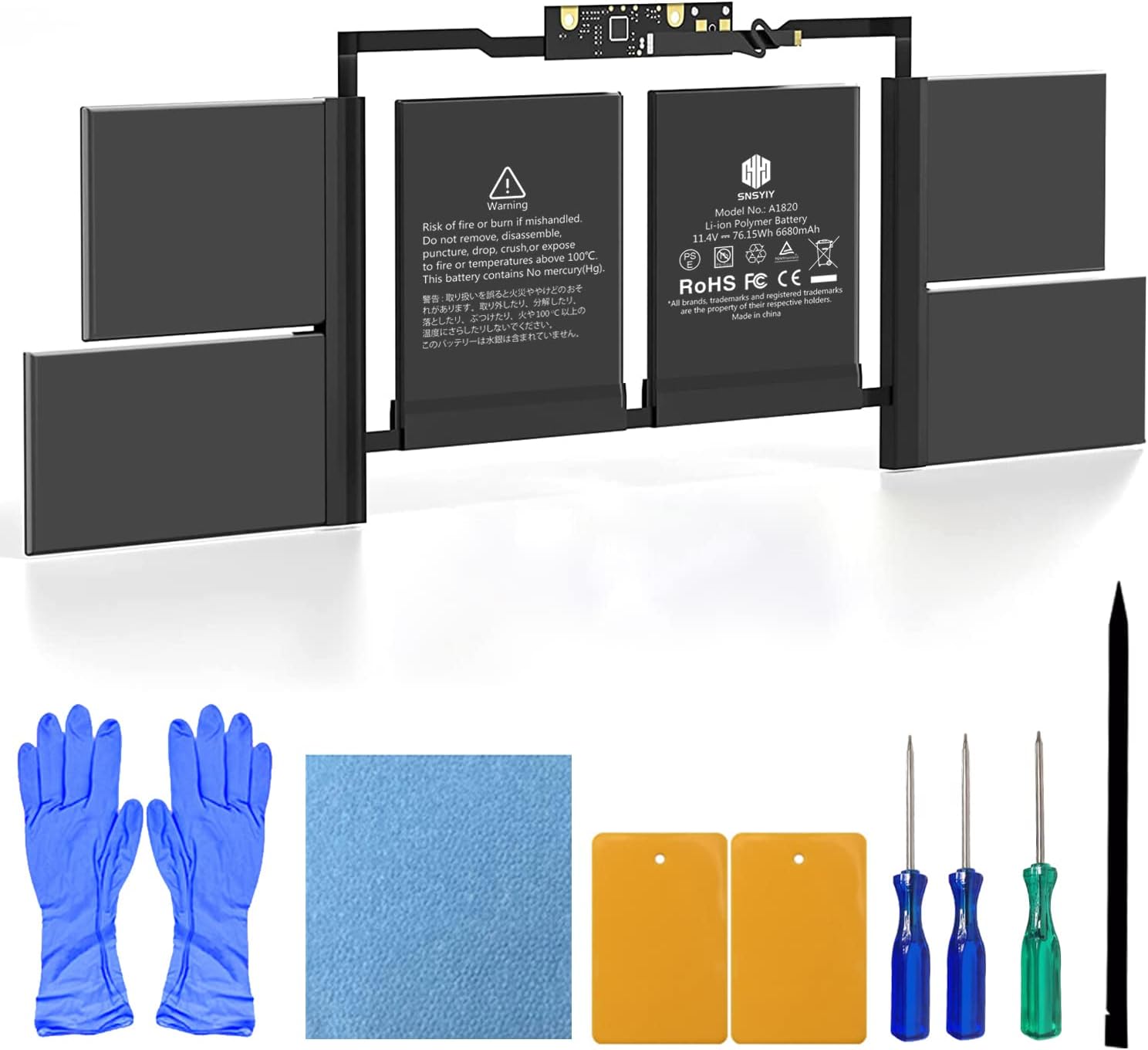 A1707 MacBook Pro Battery A1820 Replacement for 15 Inch Models