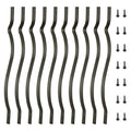 61 Pack Metal Deck Spindles 29.5 in Heavy Duty Wave Arc Balusters