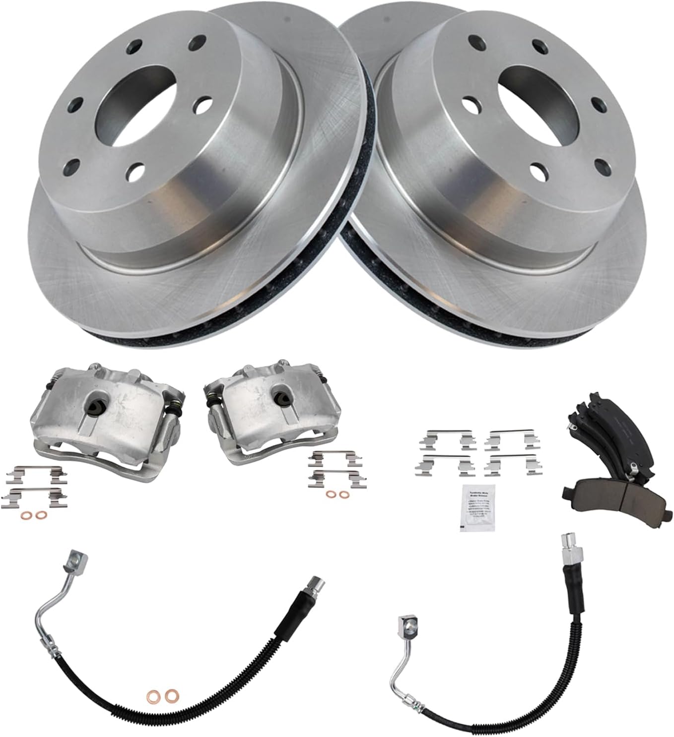 TRQ Rear Brake Pad & Rotor Kit for Chevrolet Express & GMC Savana