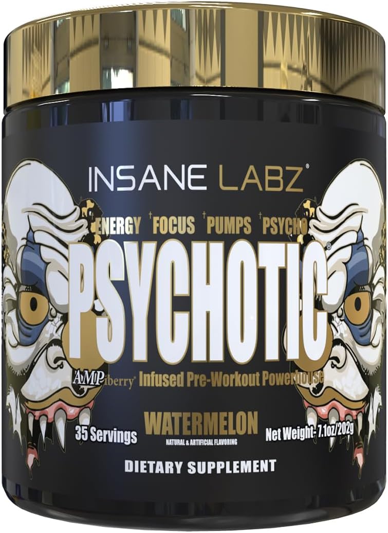 Insane Labz Psychotic Gold Pre Workout Powder for Extreme Energy