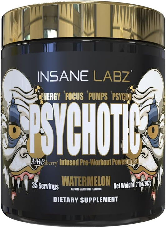 Insane Labz Psychotic Gold Pre Workout Powder for Extreme Energy