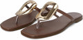 Flip-Flops for Women Thong Sandals Flat Black Slip on (Style QF7M)