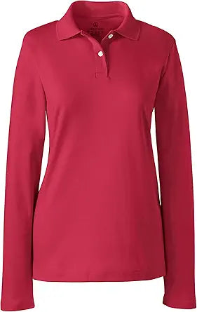 Lands' End School Uniform Women's Long Sleeve Polo Shirt Review