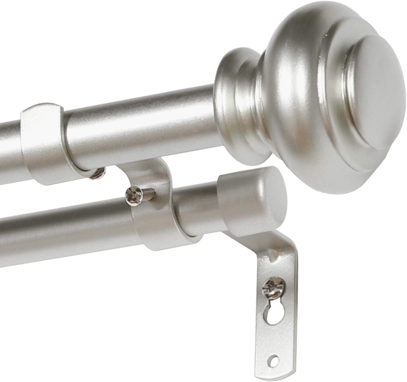 Elegant Telescoping Double Curtain Rod Set for Stylish Windows