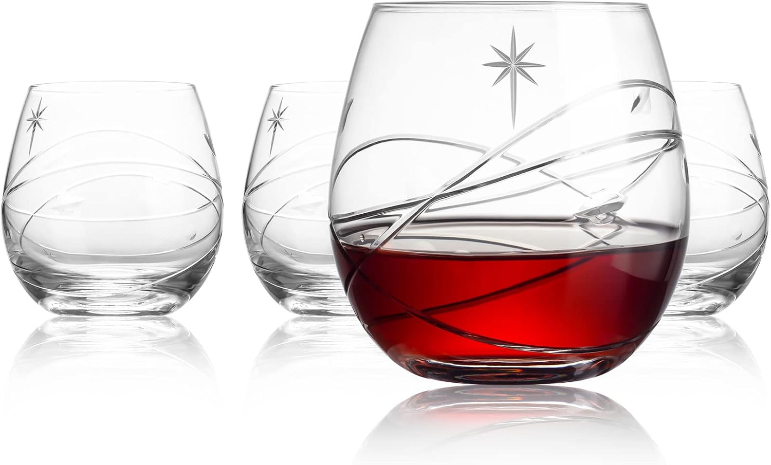 SHOSHIN Space Stemless Wine Glass Set for Enthusiasts - 15Oz
