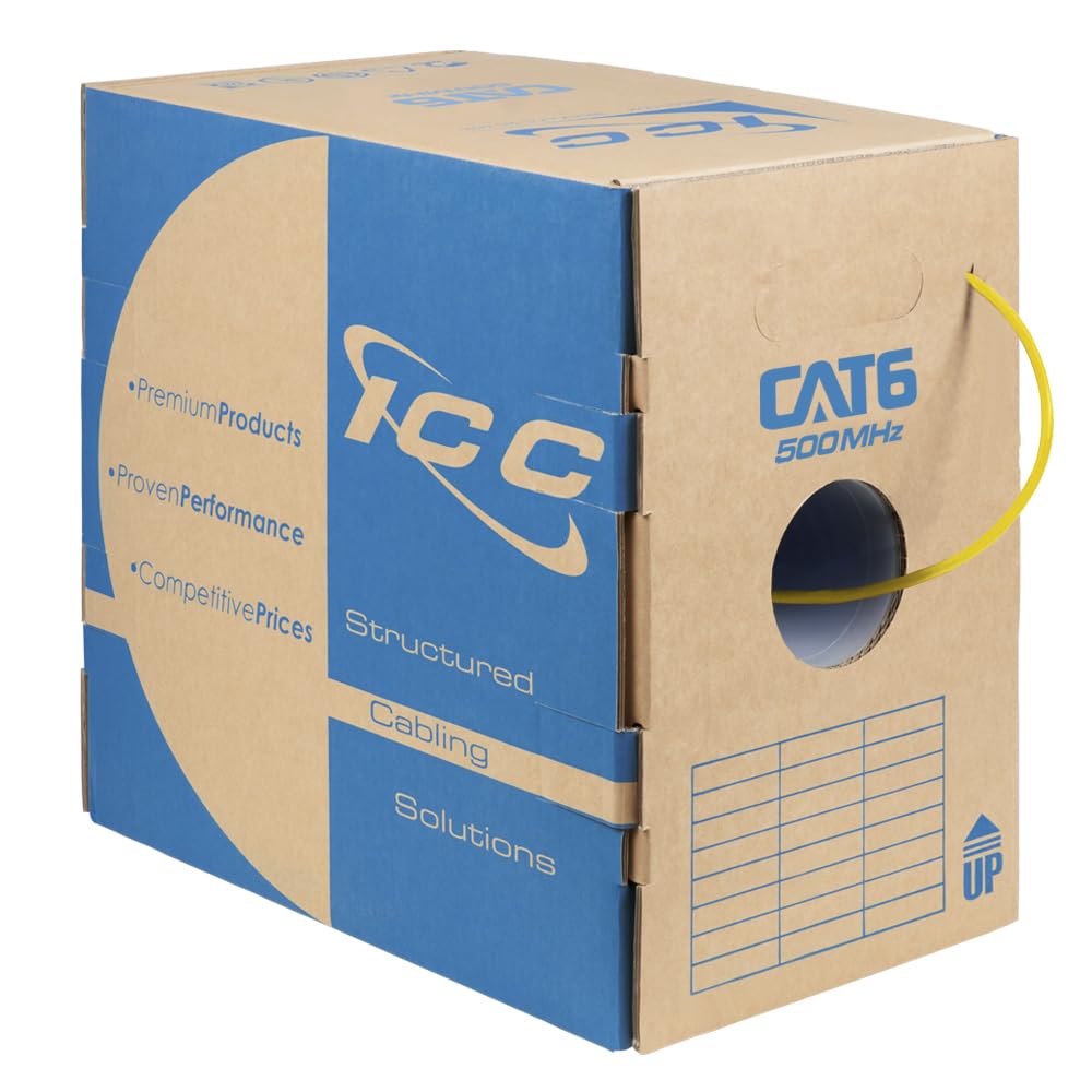ICC Cat6 CMR Riser 1000ft Ethernet Cable for Reliable Networking