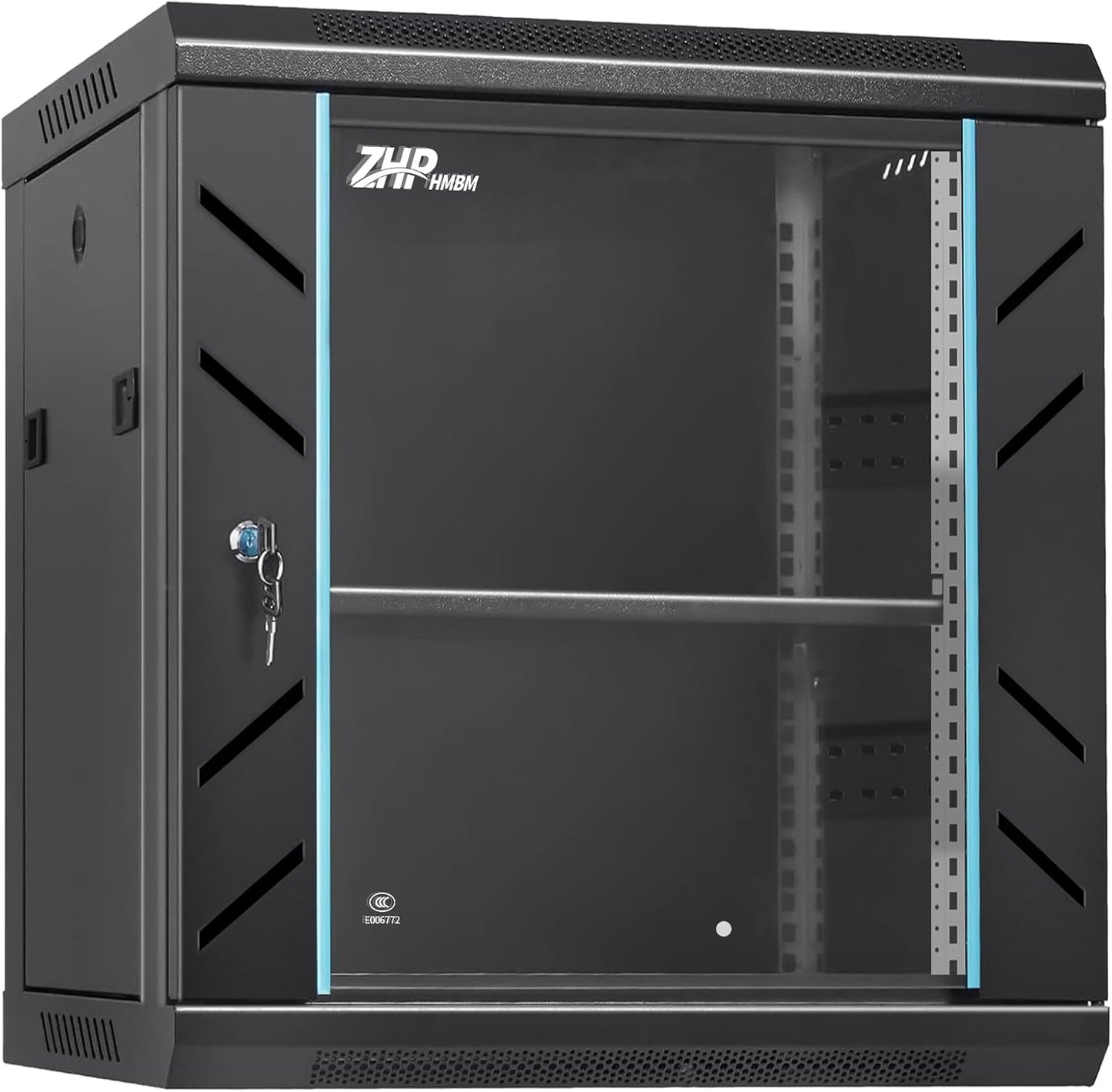 12U Server Rack Cabinet for Secure IT and A/V Equipment Storage