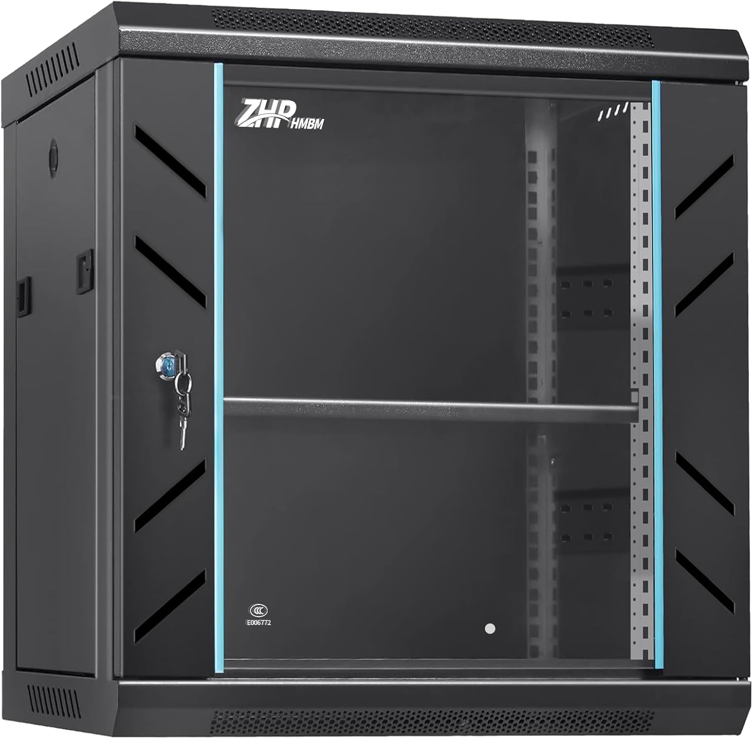 12U Server Rack Cabinet for Secure IT and A/V Equipment Storage