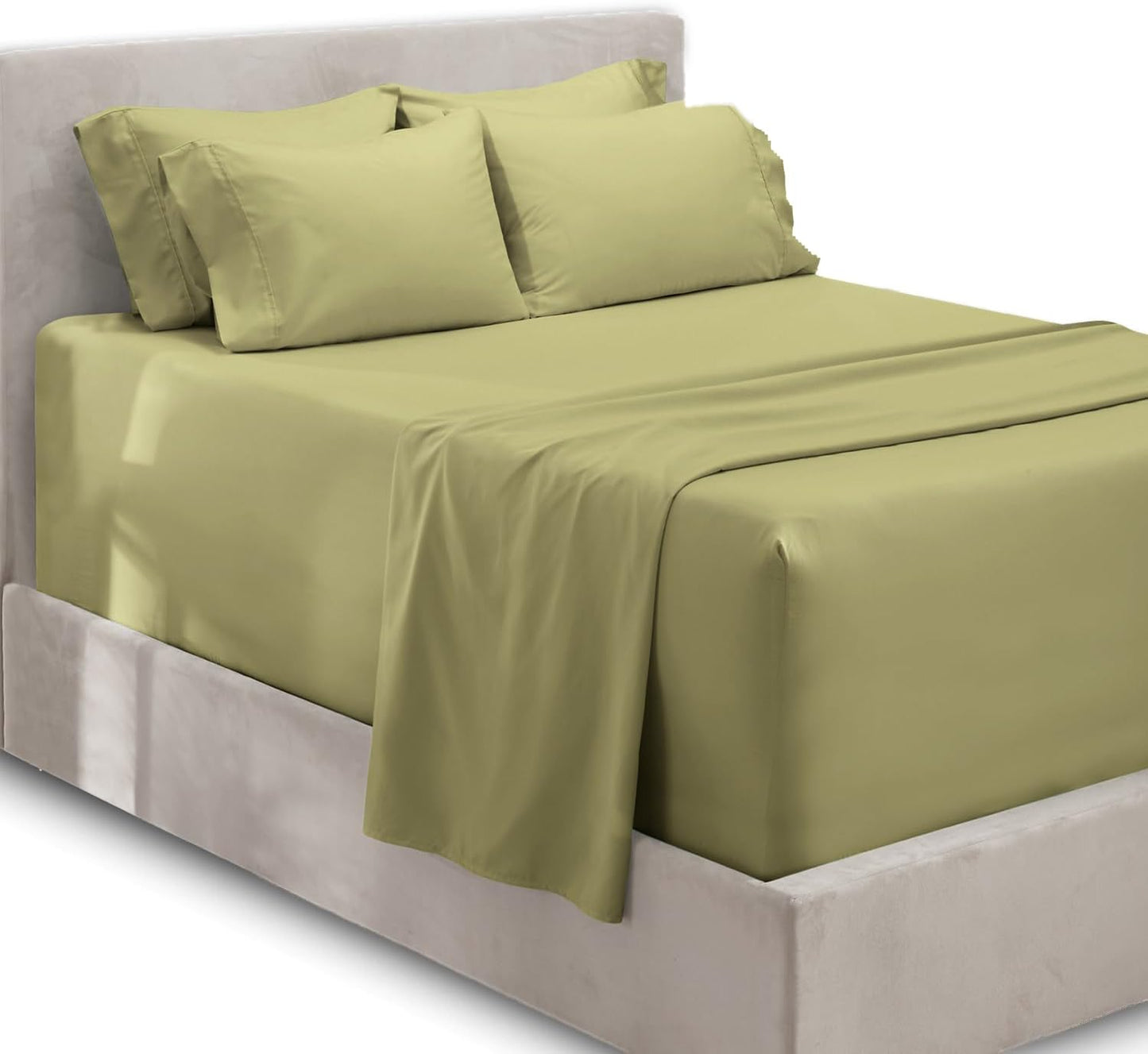 Luxury Soft 6 Piece Bed Sheet Set with Extra Deep Pockets
