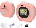 Kids Instant Print Camera Pink - Instant Prints & 1080P HD