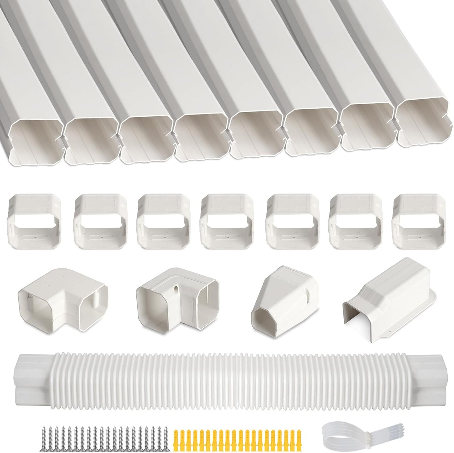 3in Mini Split Line Set Cover Kit for Easy Installation and Durability