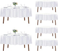Fokitut 6 Pack Round Tablecloth 70 in - Stain Resistant, Wrinkle Free