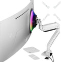Single 17in-57in Super Ultrawide Monitor Arm - Adjustable Pneumatic