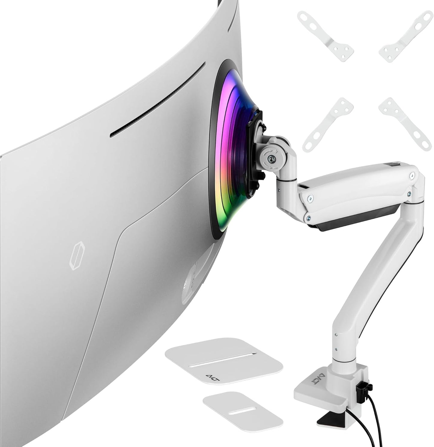 AVLT Single Monitor Arm for 17in to 57in Screens - Premium Design