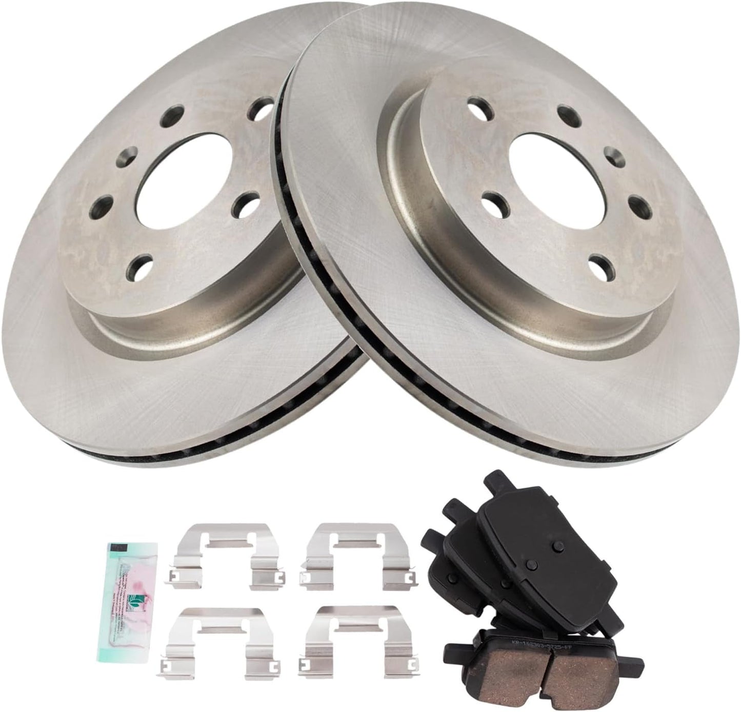 TRQ Rear Brake Pad & Rotor Kit for Cadillac CT5 and CT6 Models