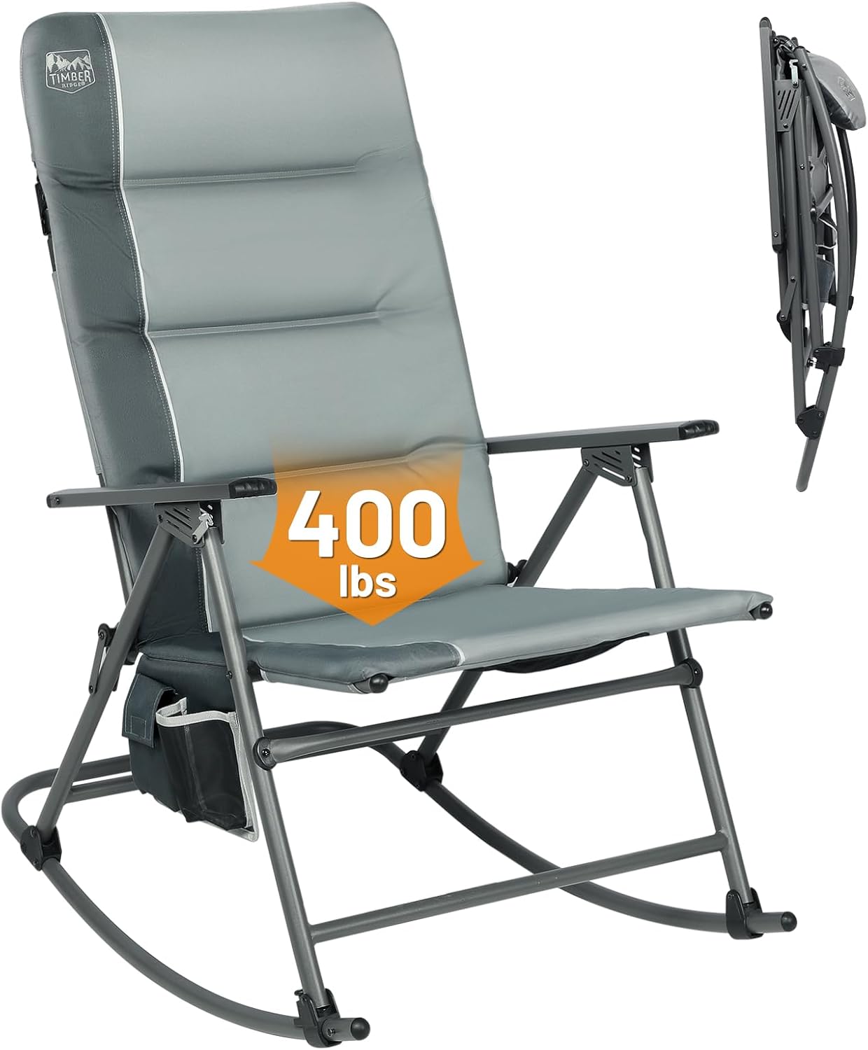 Timber Ridge Oversized Folding Rocking Camping Chair for Comfort
