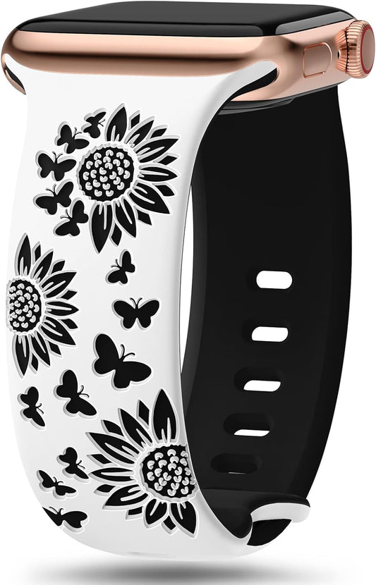 Sunflower Silicone Apple Watch Band for Women