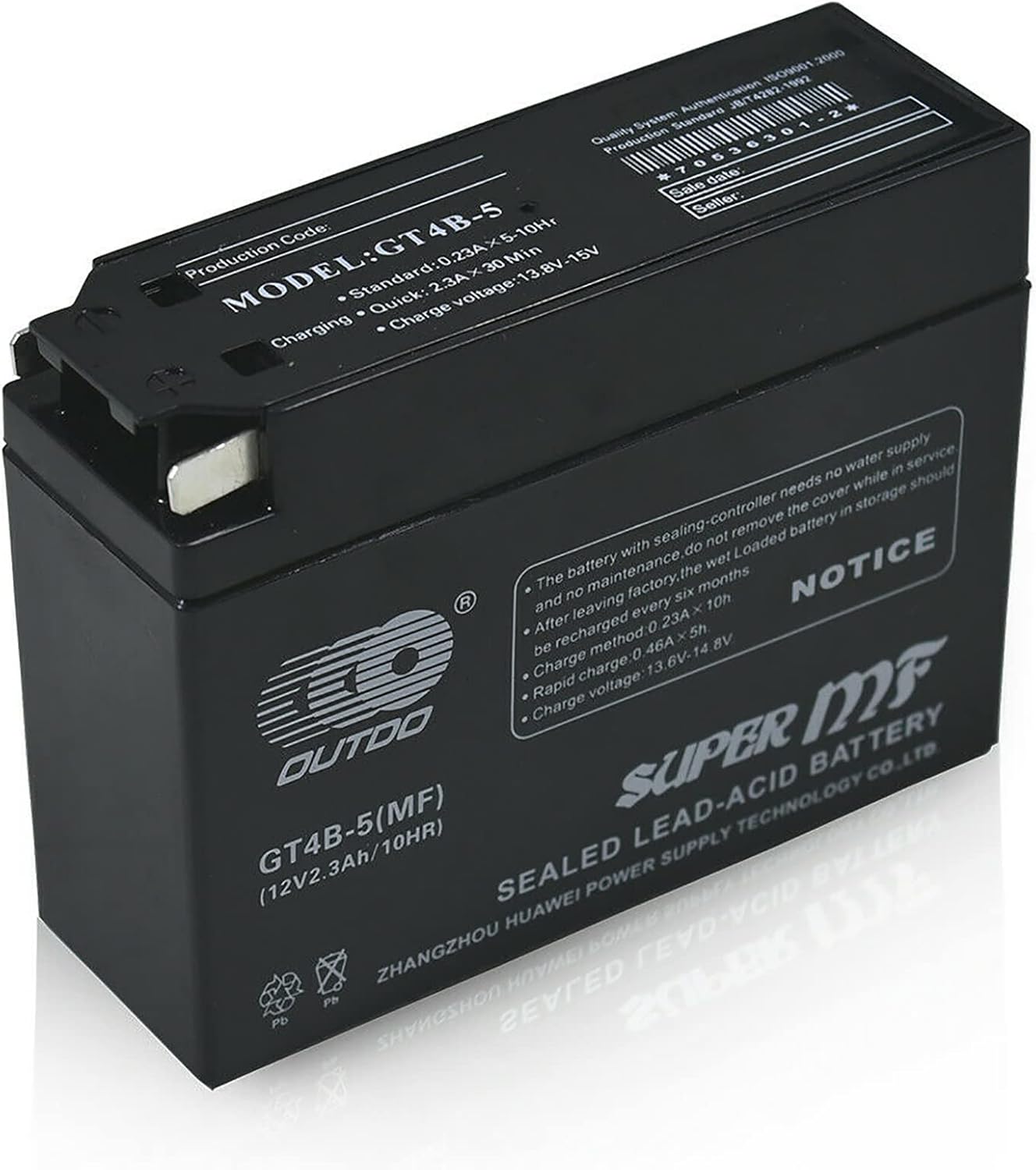 12V AGM Sealed Battery GT4B-5 for Motorcycle and Scooters